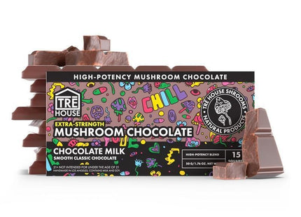 *New* TRE House Extra Strength Mushroom Chocolate Bar 15ct/10pk -