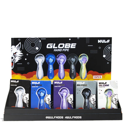 WULF GLASS GLOBE HAND PIPE 15PK