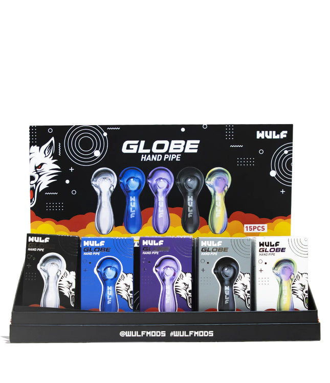 WULF GLASS GLOBE HAND PIPE 15PK