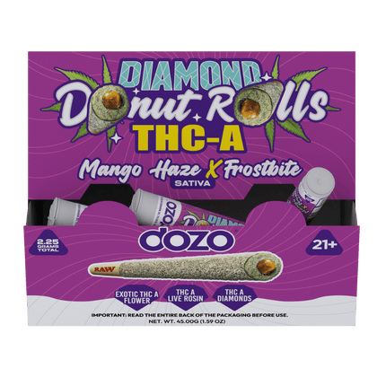 DOZO DIAMOND DONUT 2.25G ROLLS MANGO HAZE & FROSTBITE 20PACK