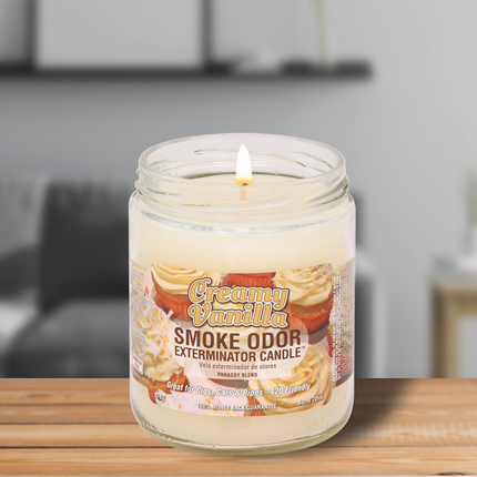 SMOKE CANDLE|VANILLA GLIT13 OZ