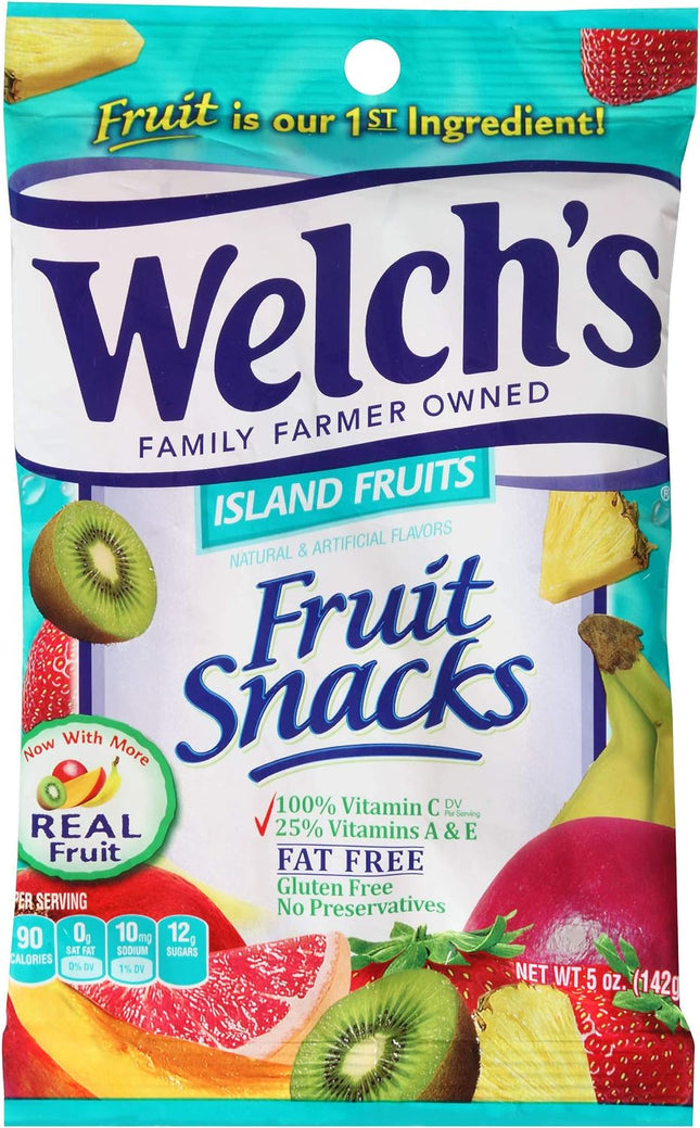 WELCH'S 5oZ PACK FRUIT SNACK ISLAND FRUITS 1COUNT
