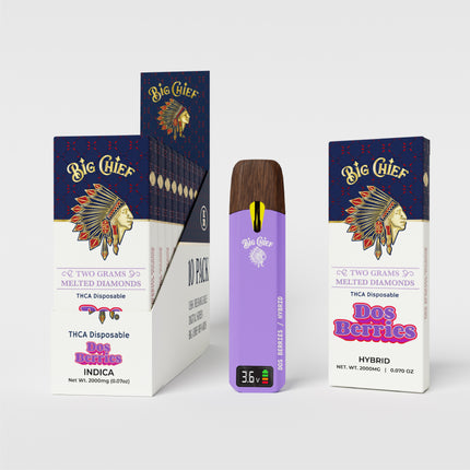 BIG CHIEF 2G MELTED DIAMOND DISPOSABLE DOS BERRIES 10PACK