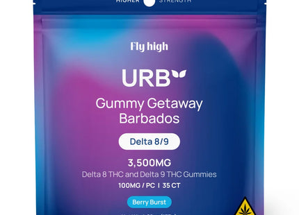 URB DELTA 8/9 3500MG GUMMY GETAWAY BARBADOS BERRY BURST 6PACK
