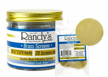RANDY'S BRASS SCREEN JARS 0.812" 20CT