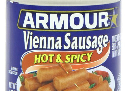 ARMOUR VIENNA 4.6oZ SAUSAGE HOT & SPICY 1COUNT