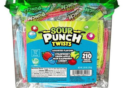 SOUR PUNCH TWIST ASSORTED FLAVORS 210PIECES JAR