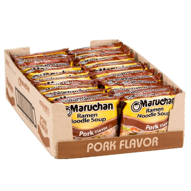 MARUCHAN 3oZ RAMEN NOODLES SOUP PORK FLAVOR 24COUNT