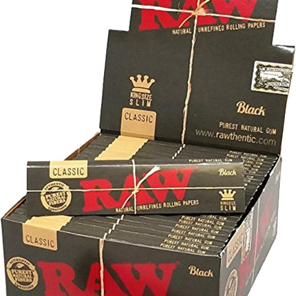 RAW BLACK KING SIZE SLIM 50 CT