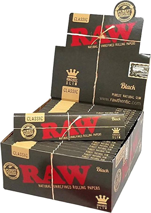 RAW BLACK KING SIZE SLIM 50 CT