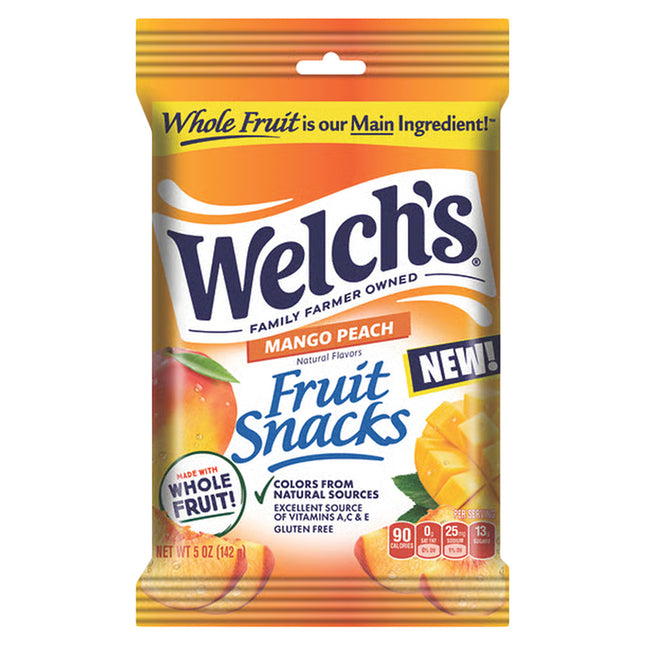 WELCH'S 5oZ PACK FRUIT SNACK MANGO PEACH 1COUNT
