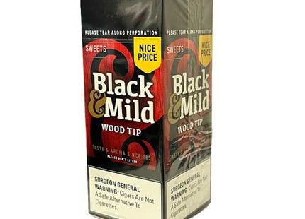 BLACK & MILD  NICE PRICE PLASTIC TIP 25 CIGARS