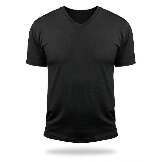 T SHIRT BLACK V NECK 6 PACK