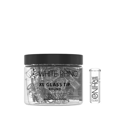 WHITE RHINO  XL GLASS TIP ROUND - 40 COUNT JAR