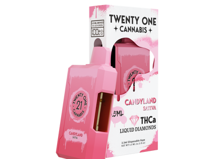 TWENTY ONE CANNABIS THCA 3.5ML LIQUID DIAMONDS DISPOSABLE VAPE – CANDYLAND (SATIVA) 6PK