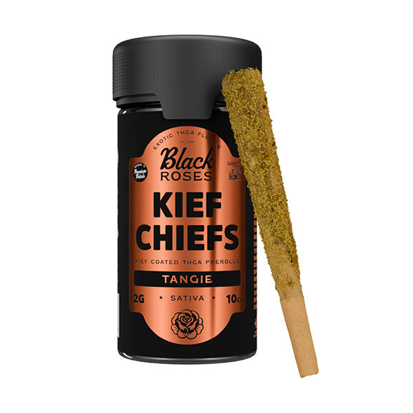 Black Roses Kief Chiefs Coated THCA Pre-Rolls | (10ct) 20g Tangie – Sativa