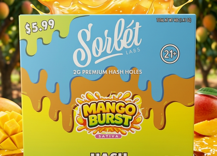 SORBET 2G HASH HOLE PRE-ROLLS PRE-PRICED $5.99 20COUNT