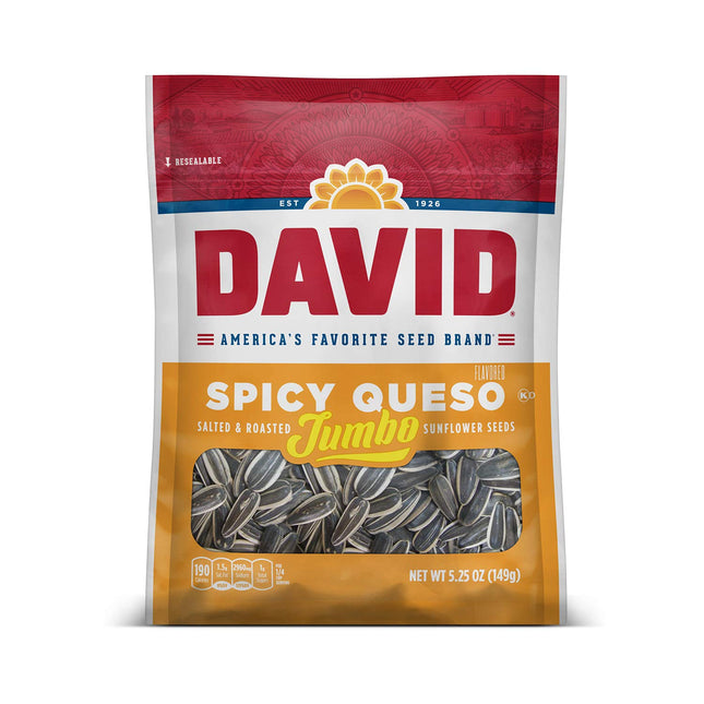 DAVID SUNFLOWER SPICY QUESO 5.25 OZ