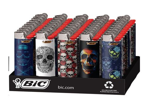 BIC LIGHTER SKULL 50CT