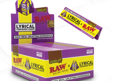 RAW KS WIDE LEMONADE GRAPE 50PK