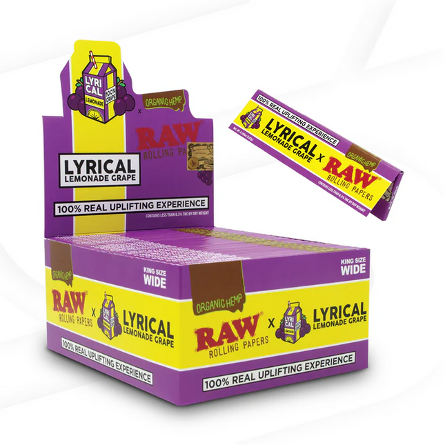 RAW KS WIDE LEMONADE GRAPE 50PK