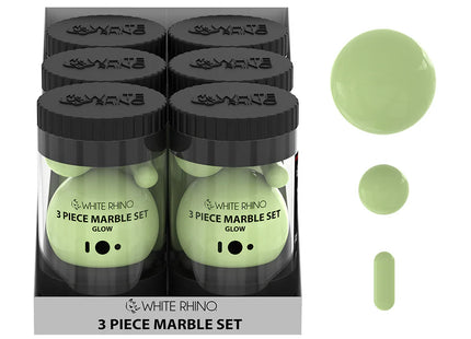 WHITE RHINO TERP SLURPER 3 PC SET 6 COUNT JARS GLOW IN THE DARK