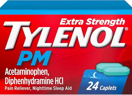 TYLENOL PM EXTRA STRENGTH 24CAPLETS 6PACK