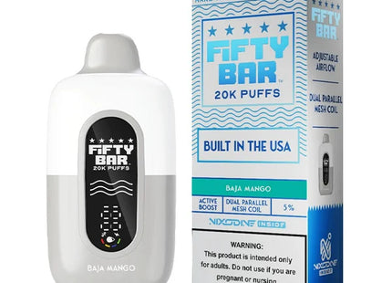 FIFTY BAR V2 NIXODINE + CBD 20K PUFFS DISPOSABLE 5PACK