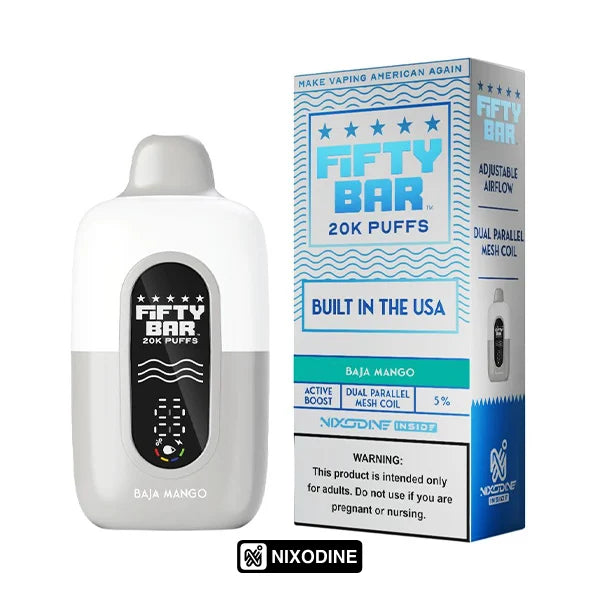 FIFTY BAR V2 NIXODINE + CBD 20K PUFFS DISPOSABLE 5PACK