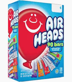 AIR HEADS SOUR BARS ASSORTED FLAVORS 60COUNT