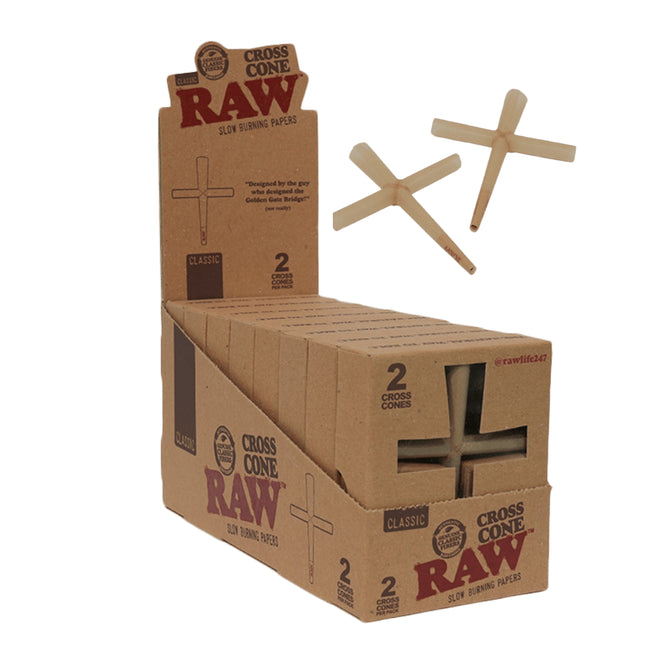 RAW CLASSIC CROSS CONE 8PK