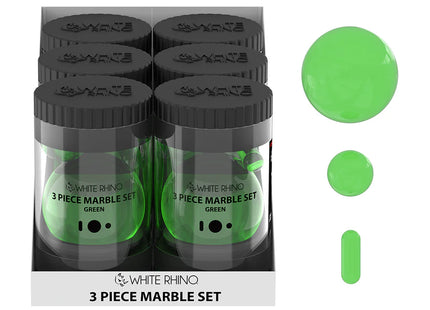 WHITE RHINO TERP SLURPER 3 PC SET 6 COUNT JARS GREEN 6 CT