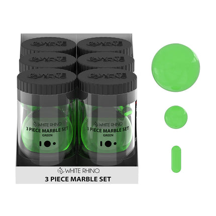WHITE RHINO TERP SLURPER 3 PC SET 6 COUNT JARS GREEN 6 CT