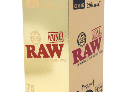 RAW CLASSIC ETHEREAL 1 1/4 SIZE CONE 75COUNT