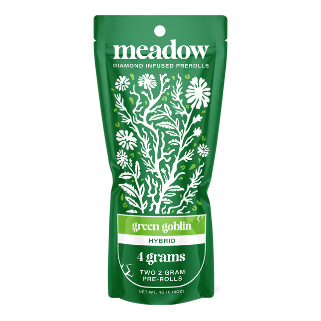 MEADOW 4G  THC-A 4G DUAL DIAMOND INFUSED PRE-ROLLS 12 PACK