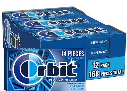 WRIGLEY'S ORBIT SUGARFREE GUM  PEPPERMINT 12PACKS