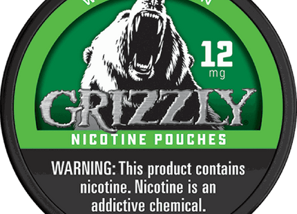GRIZZLY NICOTINE POUCHES 12MG  5ROLLS