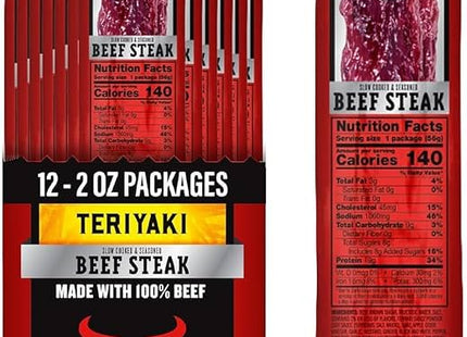 JACK LINK'S 2oZ TERIYAKI BEEF STEAK 12COUNT
