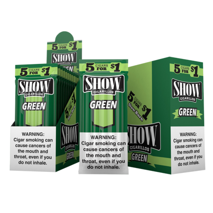 SHOW CIGARS 5 FOR 1.00$ GREEN 15PACK