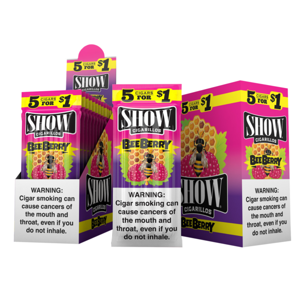SHOW CIGARS 5 FOR 1.00$ BEE BERRY 15PACK