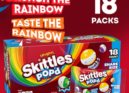 SKITTLES PO'D 1.78oZ FREEZE DRIED CANDY SHARE SIZE ORIGINAL 18PACKS