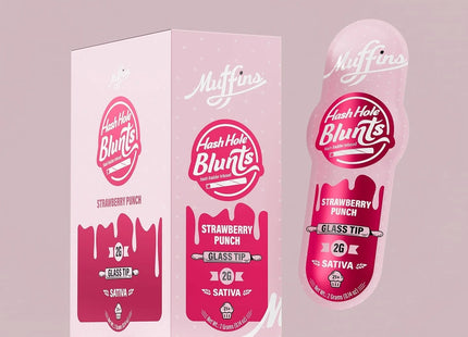 MUFFINS 2G HASH HOLE BLUNTS WITH GLASS TIP 20COUNT