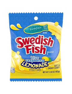 SWEDISH FISH 3.59oZ PACK CHEWY CANDY BLUE RASPBERRY LEMONADE 1COUNT