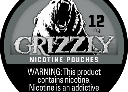 GRIZZLY NICOTINE POUCHES 12MG  5ROLLS