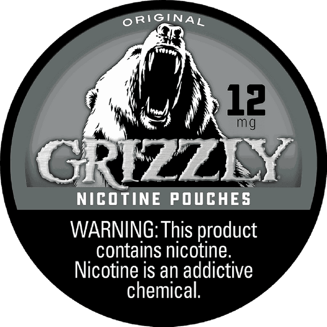 GRIZZLY NICOTINE POUCHES 12MG ORIGINAL 5ROLLS