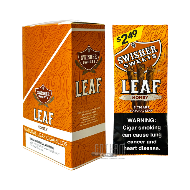 SWISHER LEAF CIGARS 3 FOR $2.49 HONEY 10PACKS