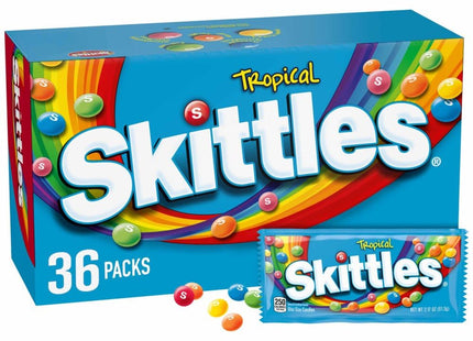 SKITTLES 2.17oZ CANDY TROPICAL 36PACKS