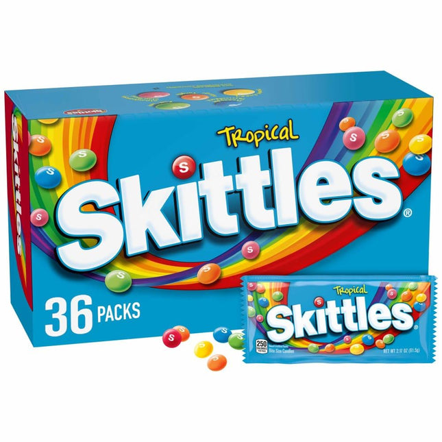 SKITTLES 2.17oZ CANDY TROPICAL 36PACKS