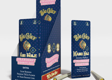 BIG CHIEF 2G HASH HOLE 2PK PRE-ROLLS  10PACKS