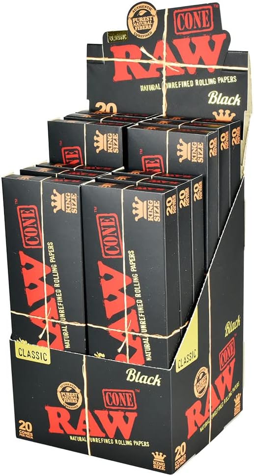 RAW BLACK PRE ROLL CONE KS